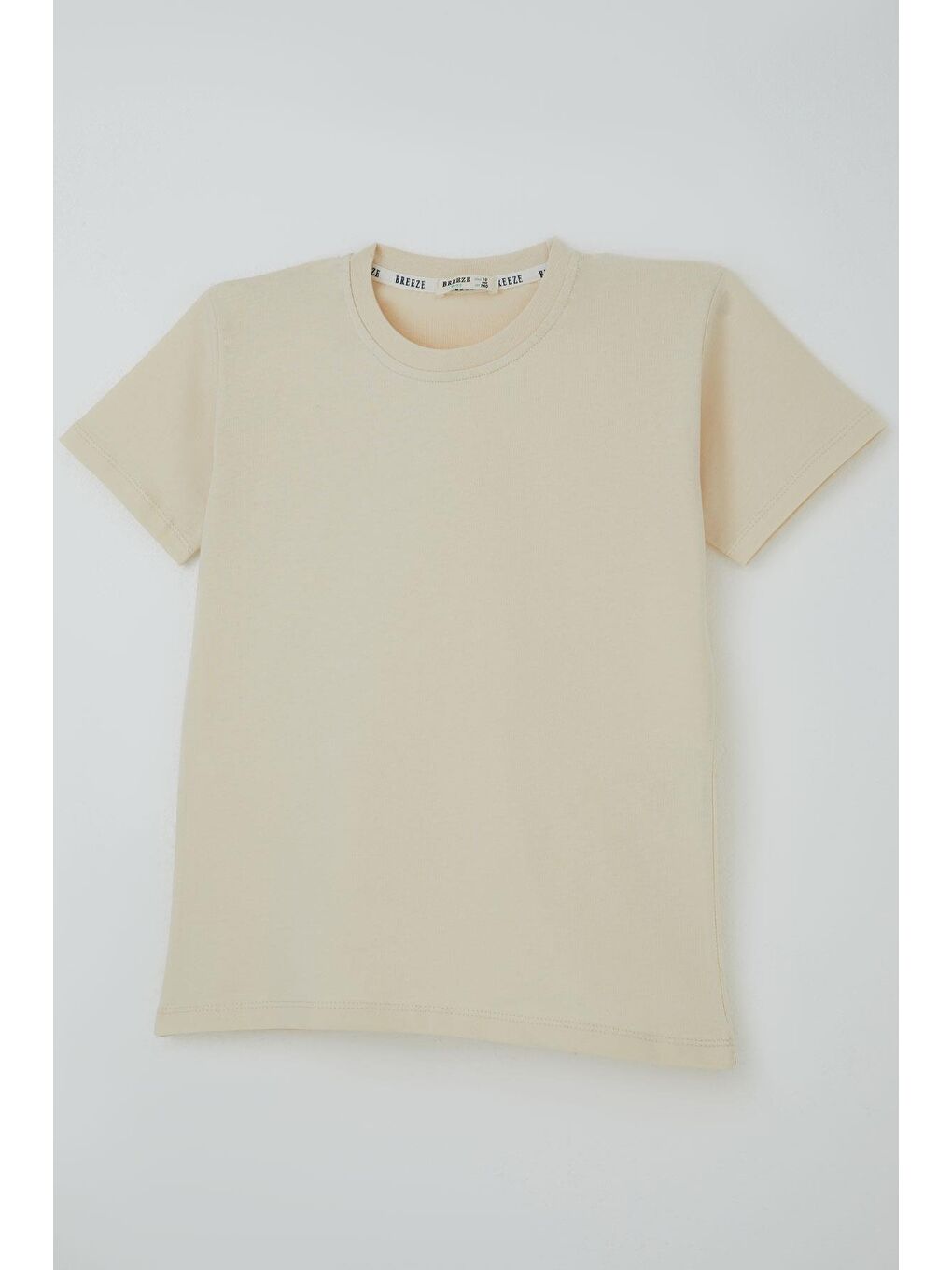 Ekru Erkek Çocuk Tişört Basic Krem (9-14 Yaş)-2