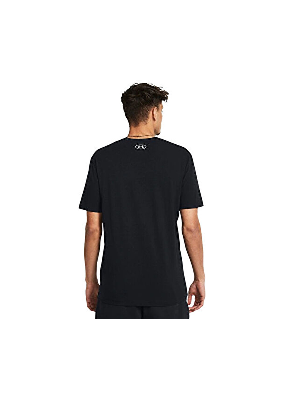 Ua M Glitch Logo Erkek Günlük Tişört 1386810-001 Siyah-1