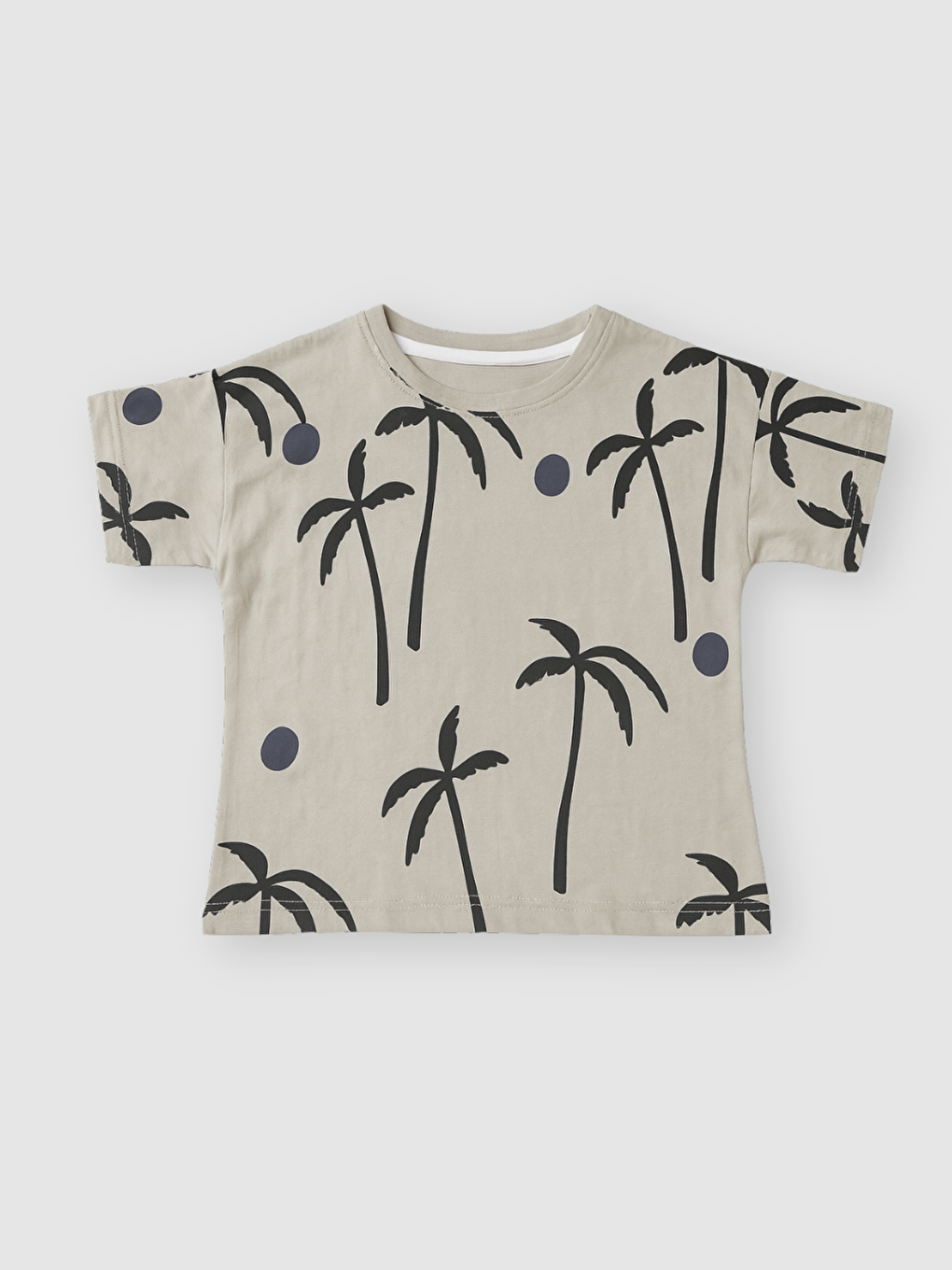 Gri Bisiklet Yaka Erkek Çocuk Tişört ve Şort 2'li Takım-2