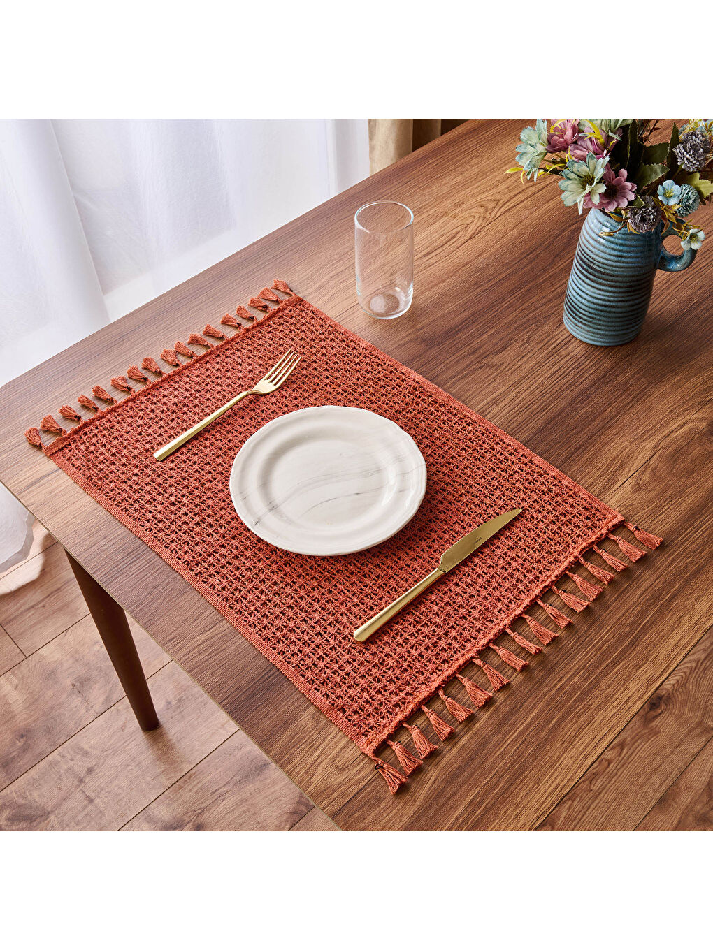 Kahverengi Soft Santa 2'li Amerikan Servis - Kiremit - 30x55 cm