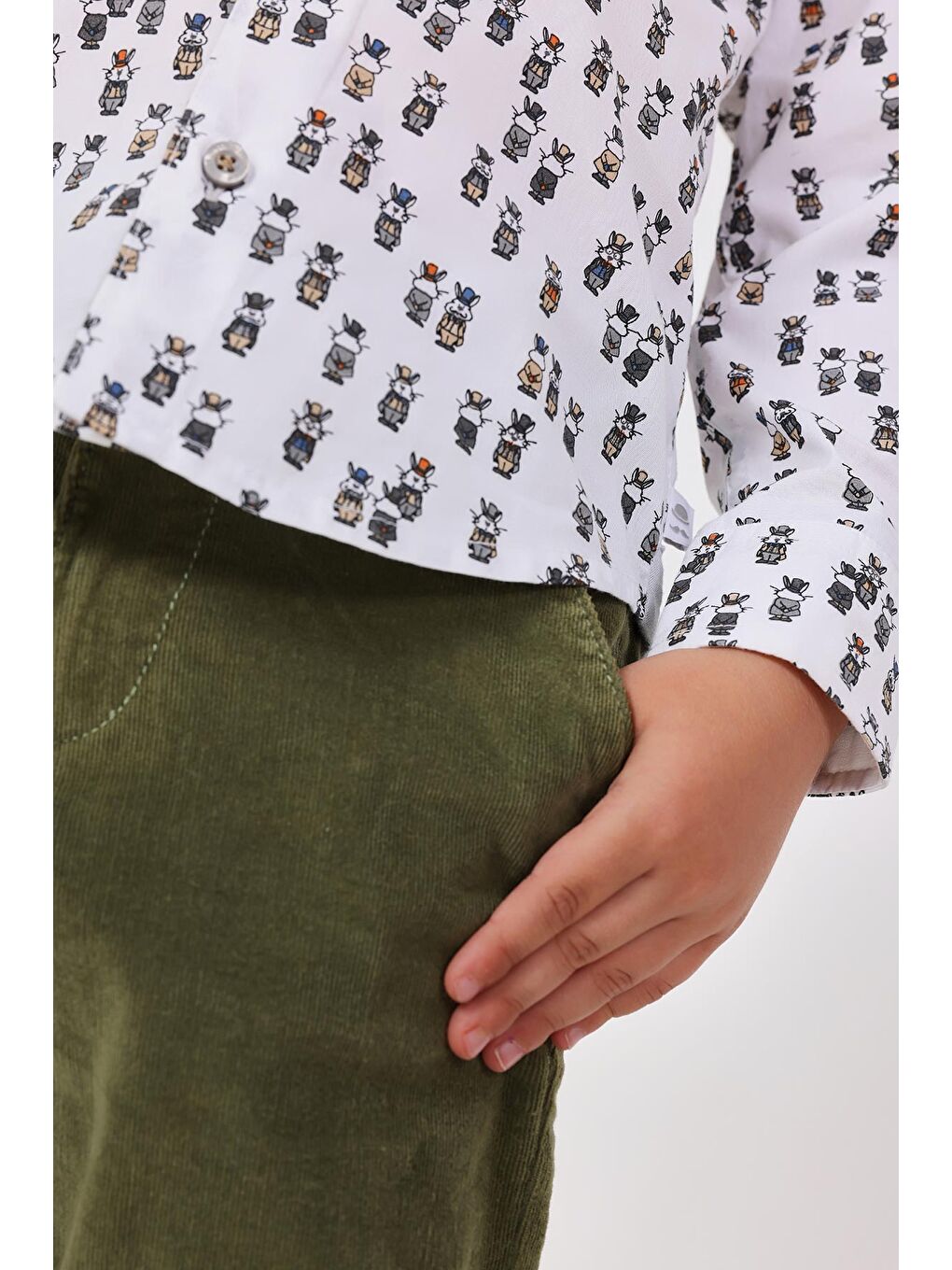 Yeşil Erkek Çocuk Pantolon-5