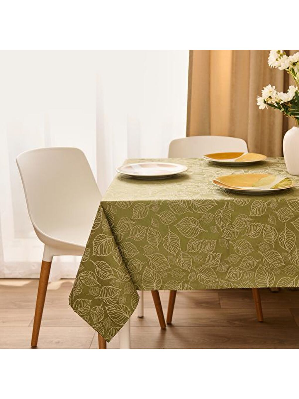 Soft Folia Masa Örtüsü - Yeşil - 140x200 cm