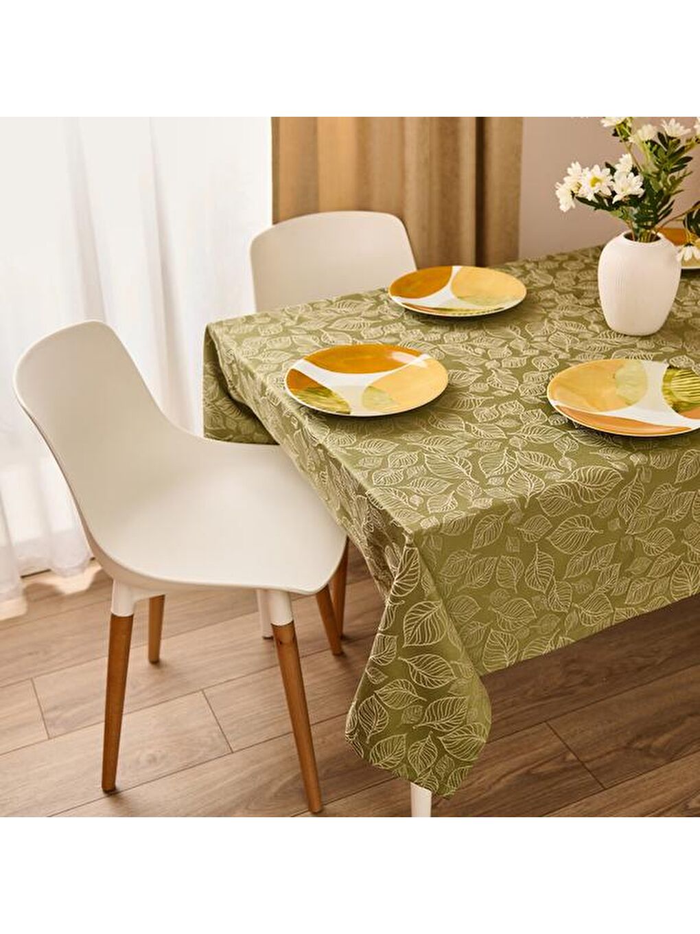 Soft Folia Masa Örtüsü - Yeşil - 140x200 cm-4