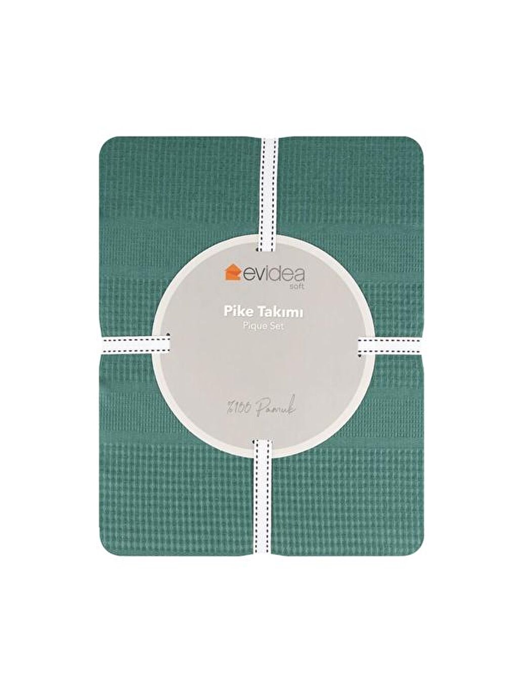 Evidea Soft Waffle Tek Kişilik Pike Seti - Yeşil - 4