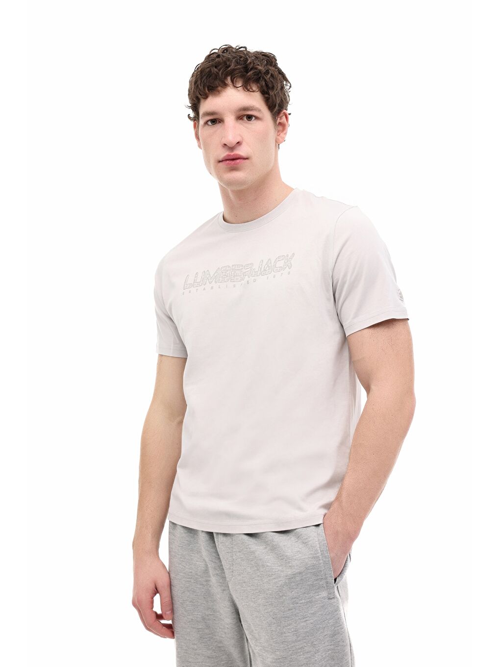 Gri ML ULRICH  11ID1-100 6FX GRI Erkek Kısa Kol T-Shirt