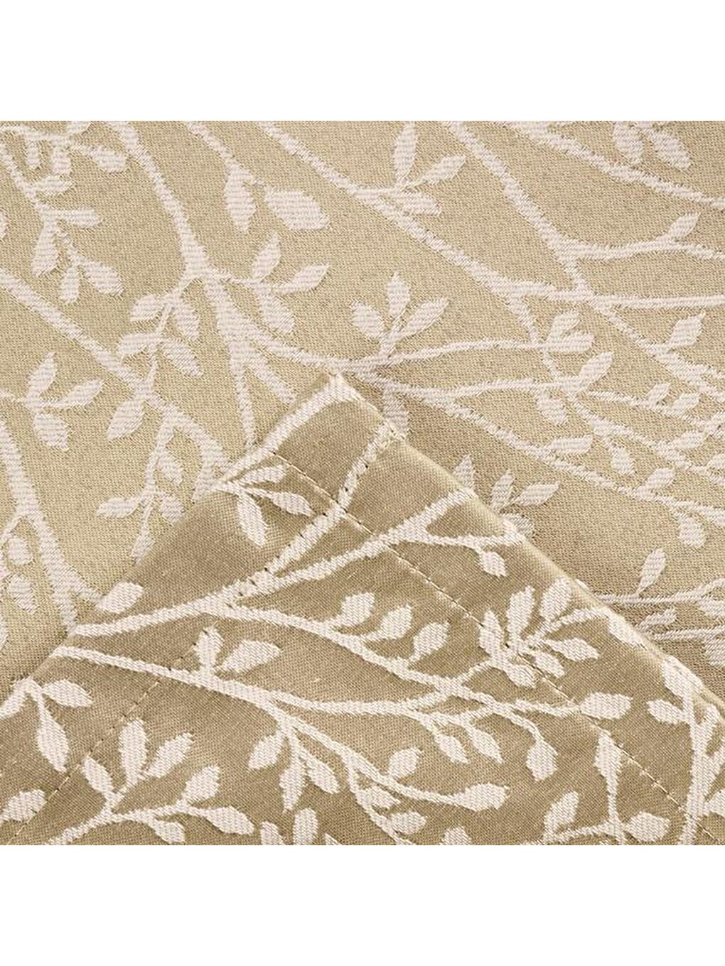 Soft Çiçekli Masa Örtüsü - Bej - 140x140 cm-2