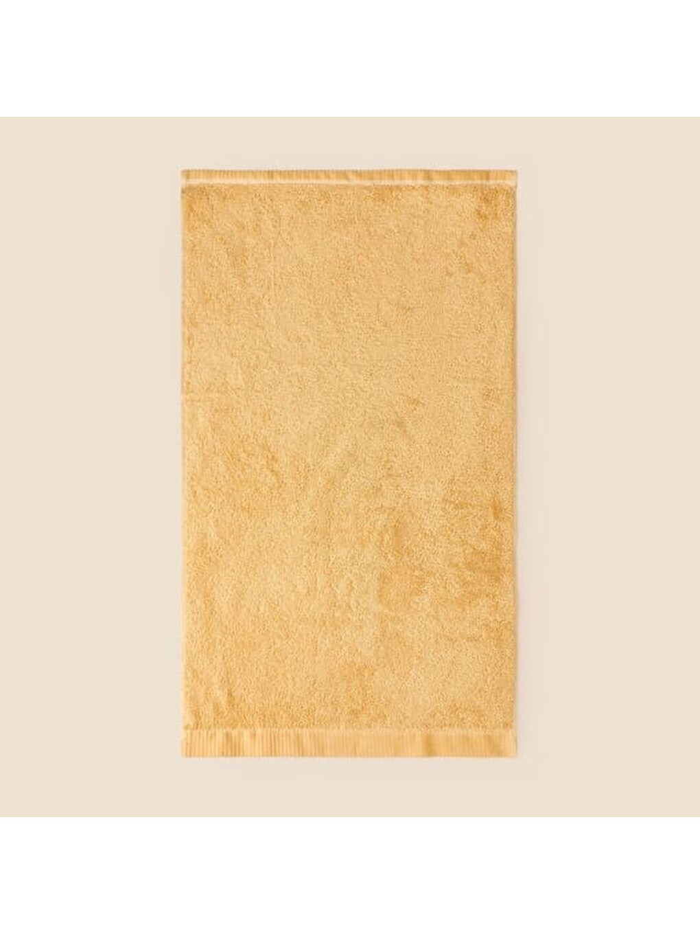 Kahverengi Soft Linen Yüz Havlusu - Hardal - 50x90 cm-1