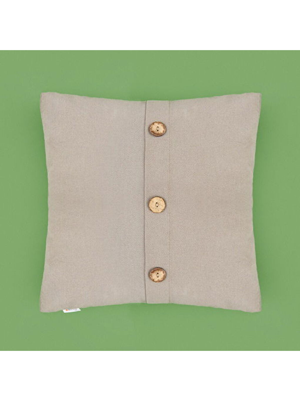 Soft Anthracite Düğme Detaylı Kırlent - Antrasit - 40x40 cm