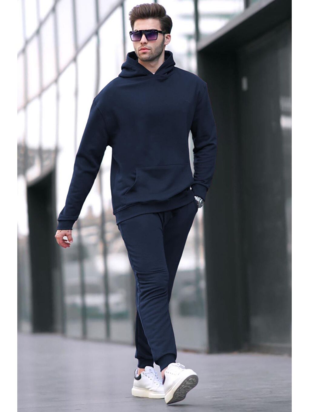 Lacivert Kapüşonlu Basic Eşofman Takımı 5928
