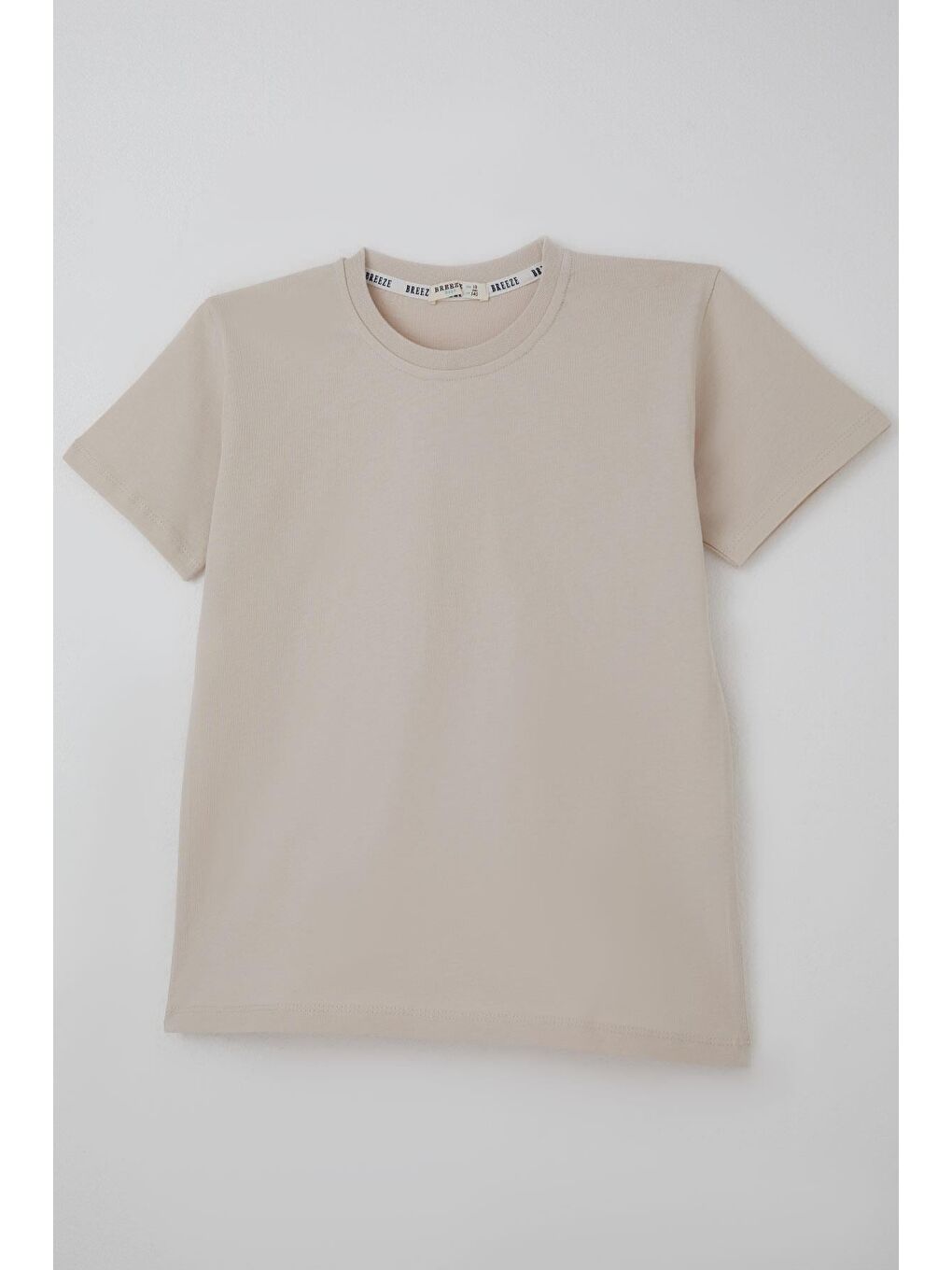 Bej Erkek Çocuk Tişört Basic Taş (9-14 Yaş)-2