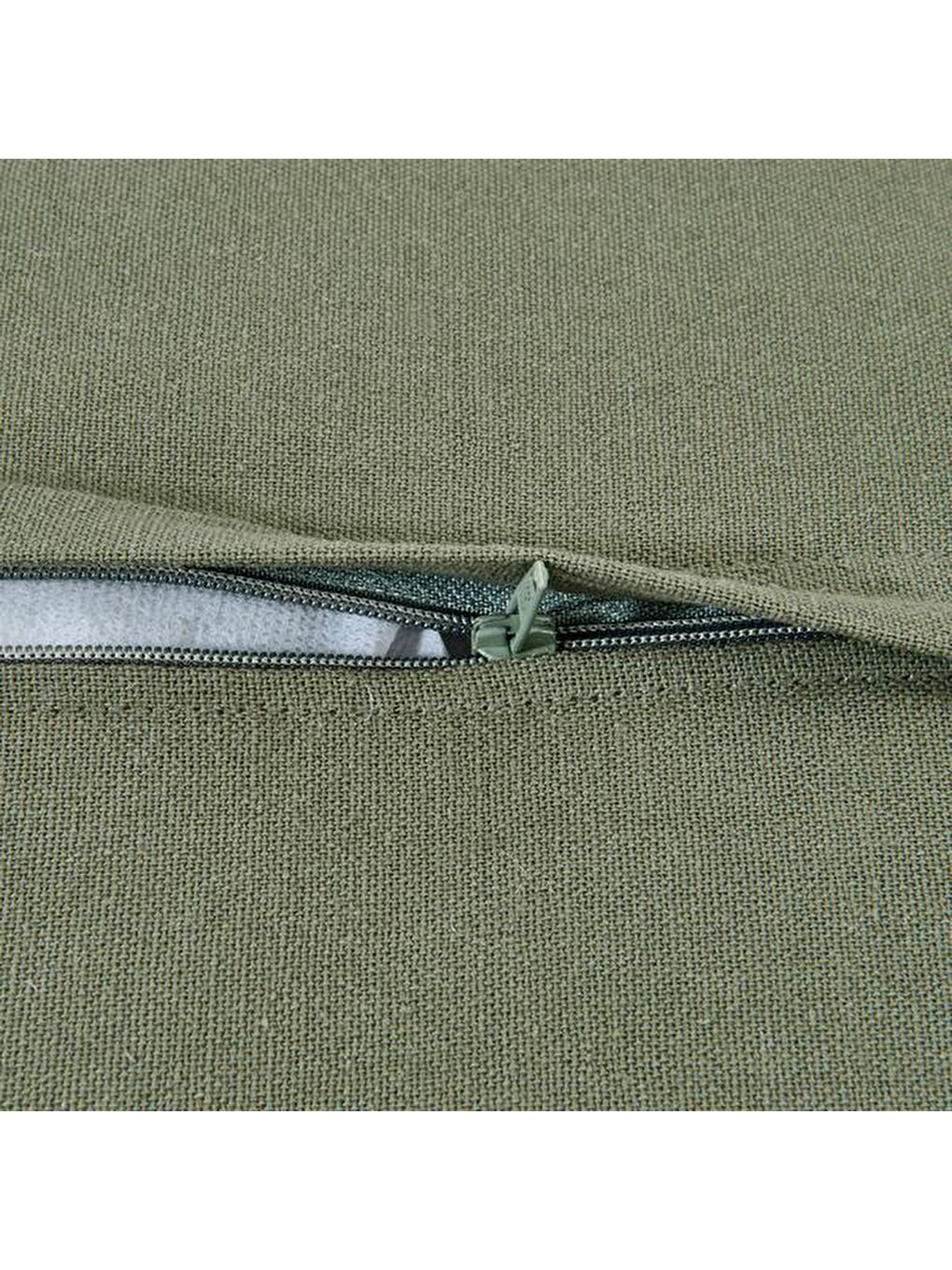 Soft Fırfırlı Kırlent - Haki - 40x40 cm-1