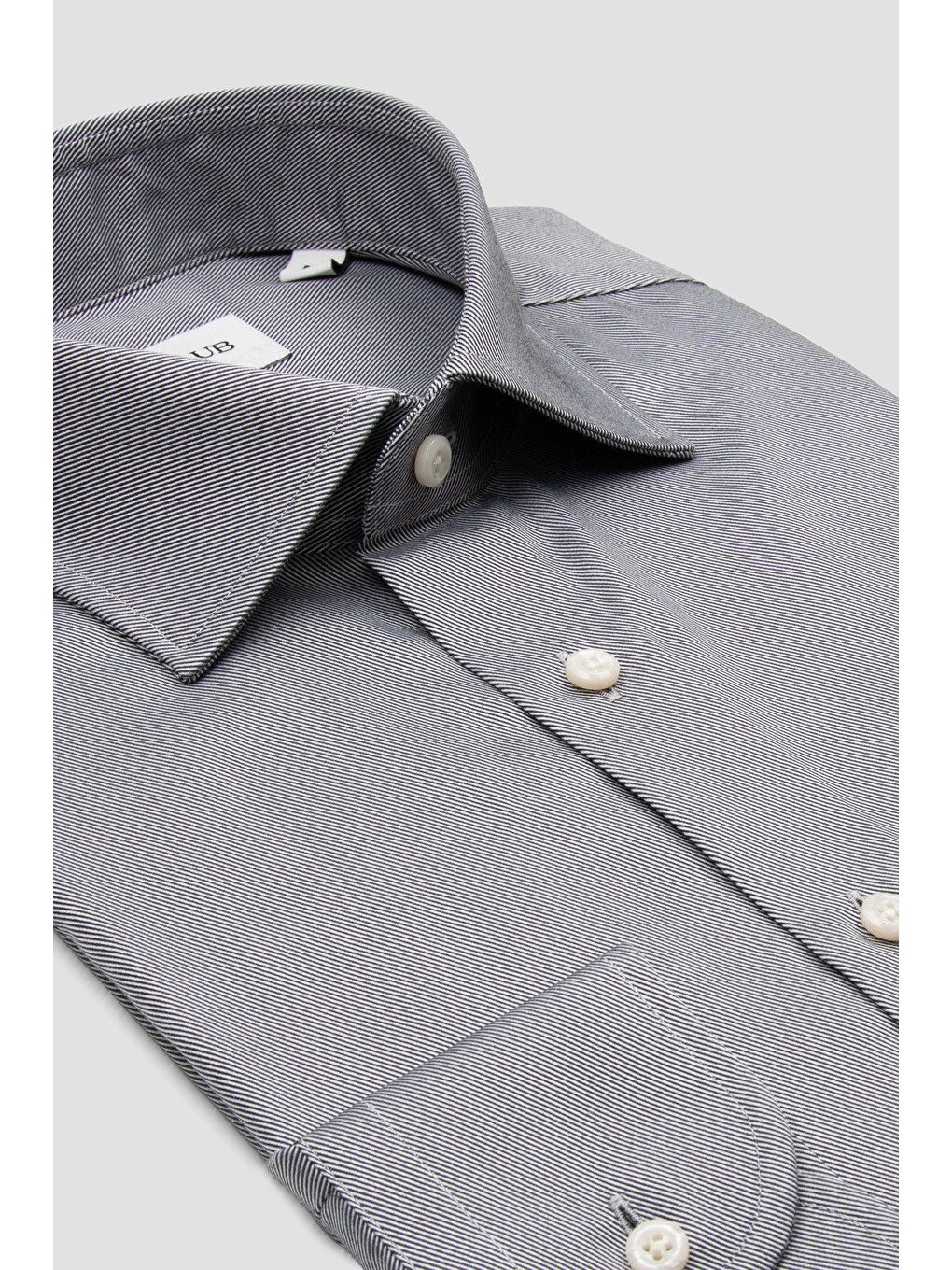 Lima Twill Pamuklu Regular Fit Koyu Gri Klasik Yaka Erkek Düz Gömlek-1