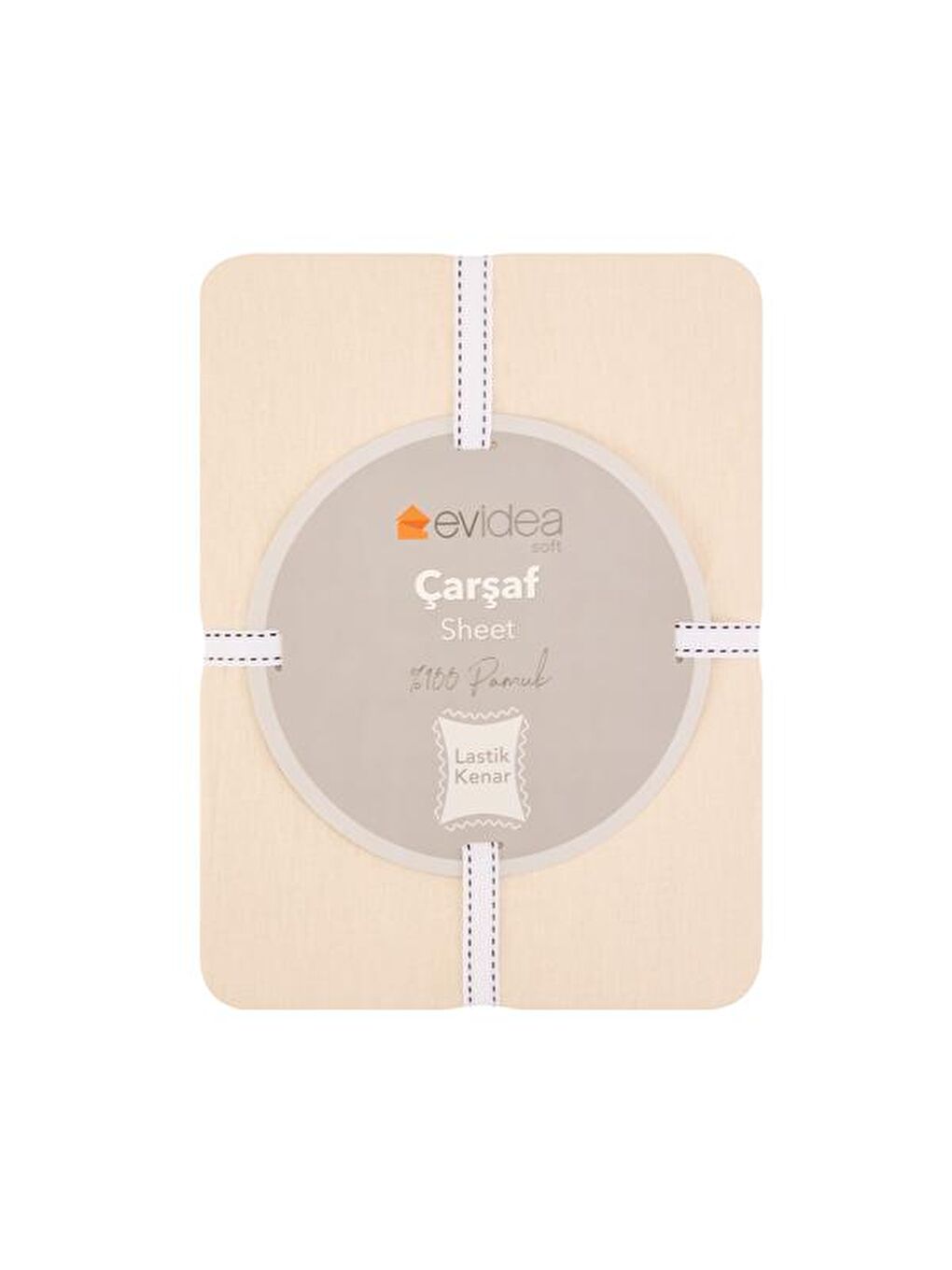 Evidea Soft Tek Kişilik Lastikli Çarşaf - Ekru - 120x200 cm - 1