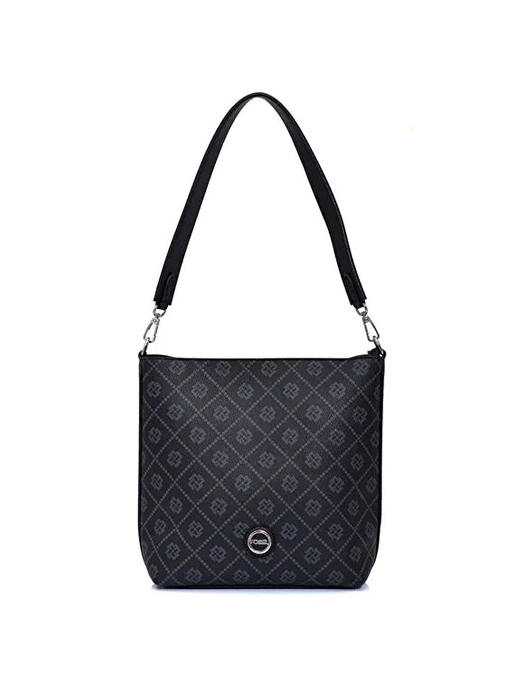 Siyah Kadın Lina Monogram Omuz Çantası