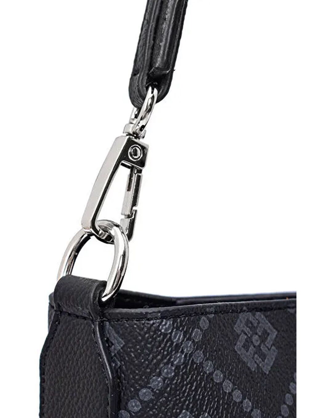 Siyah Kadın Lina Monogram Omuz Çantası-2