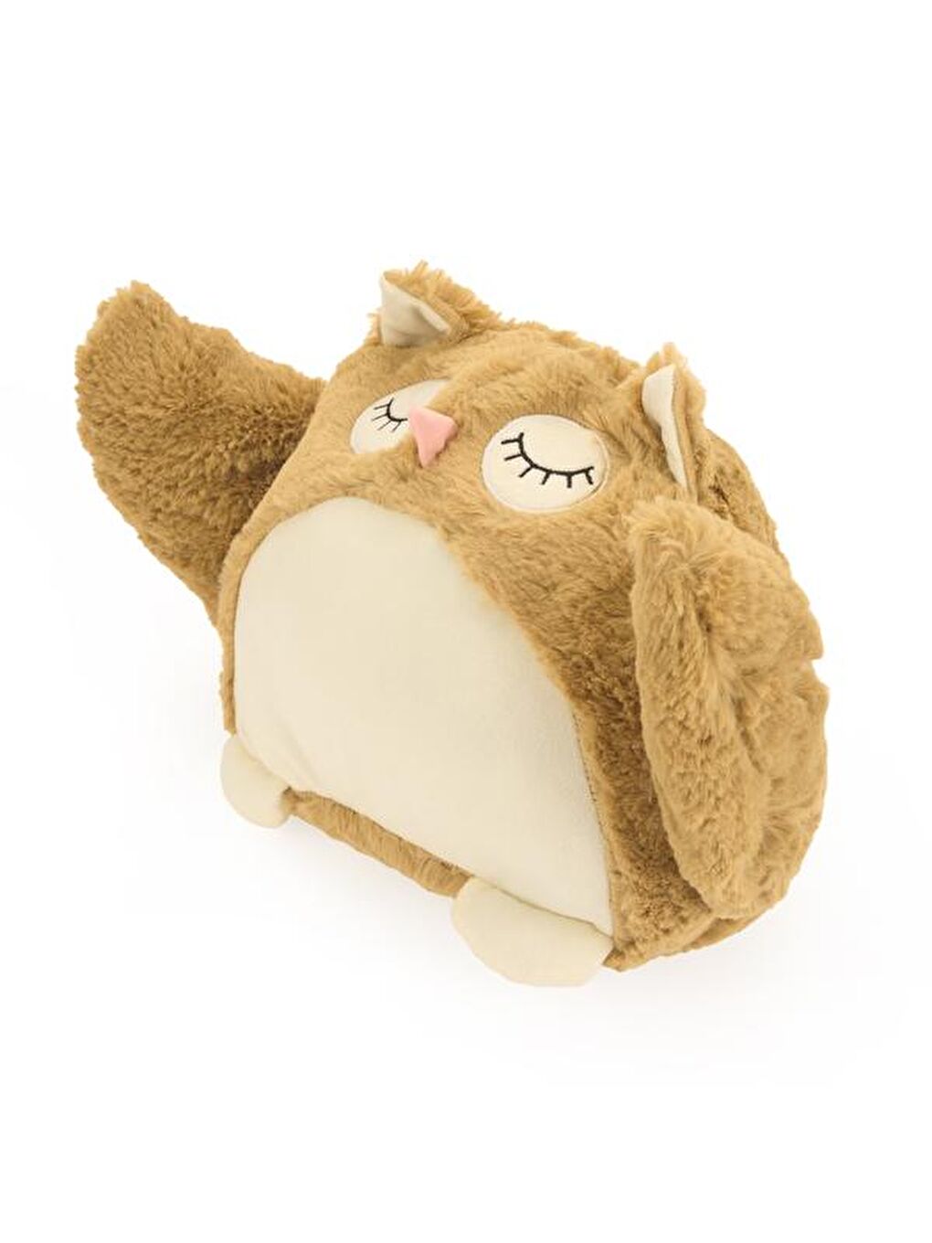 Evidea Soft Owl Figürlü Yastık - Kahverengi - 25x28 cm - 1