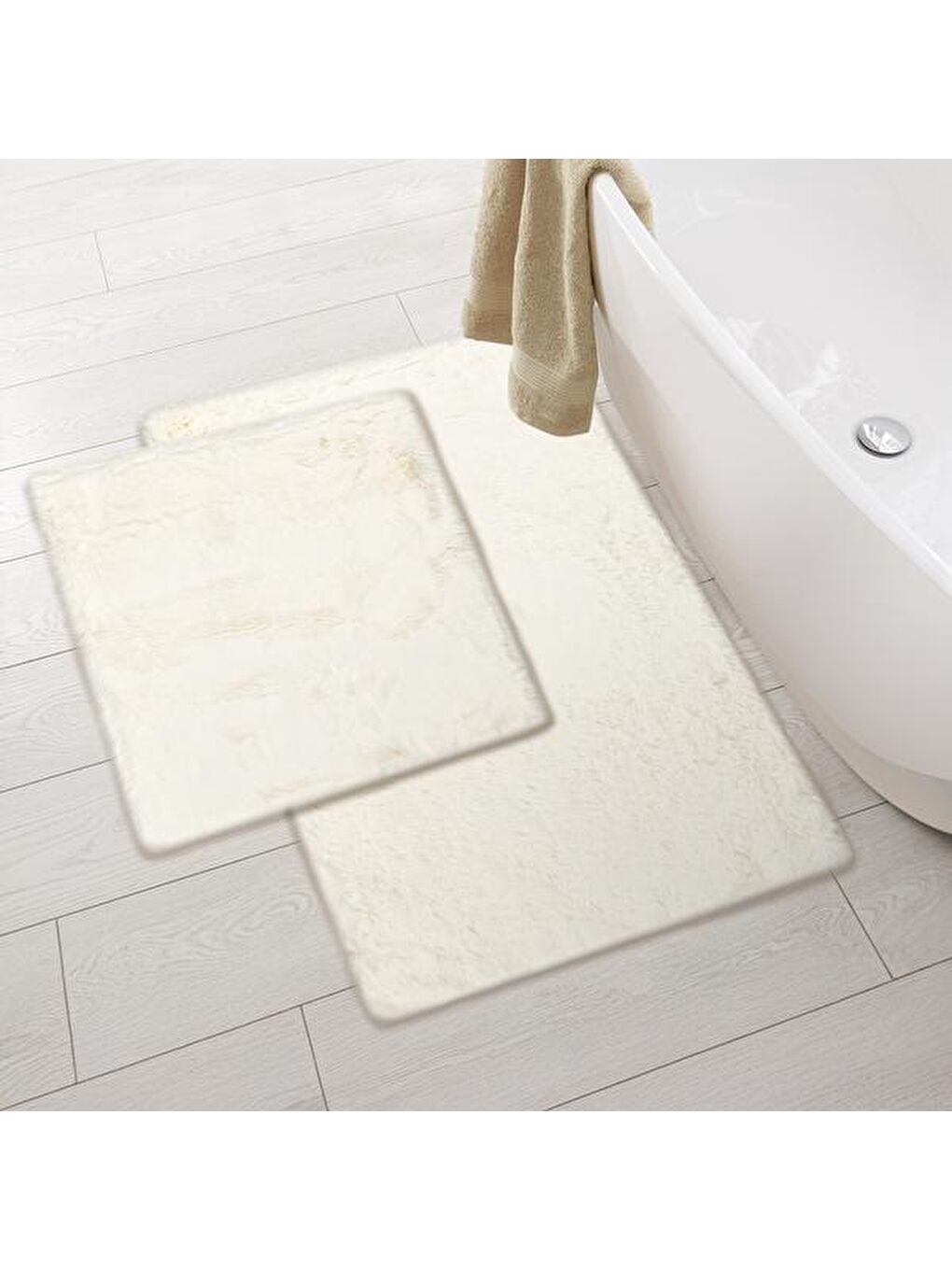 Soft Venüs Post 2'li Klozet Takımı - Ekru - 60x100 cm + 50x60 cm-4