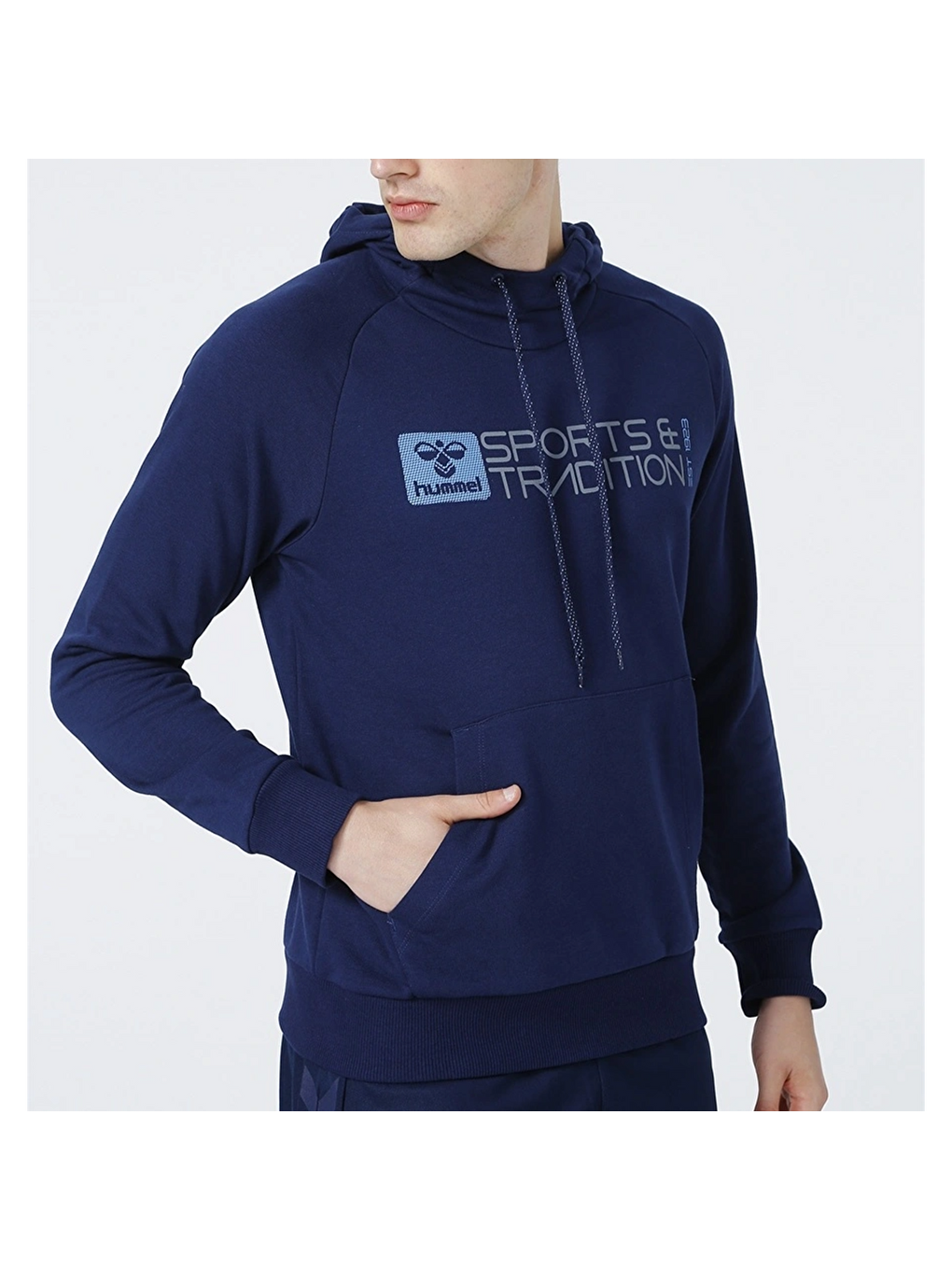 Flume Erkek Mavi Kapüşonlu Sweatshirt