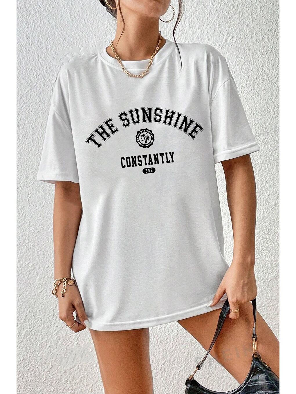 uyguntarz Beyaz Unisex The Sunshine Baskılı Tasarım Tshirt