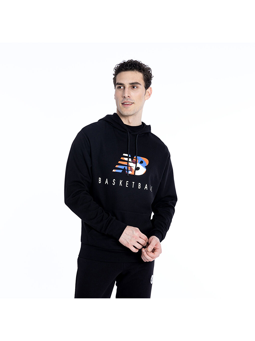 1361 Erkek Siyah Kapüşonlu Sweatshirt-1