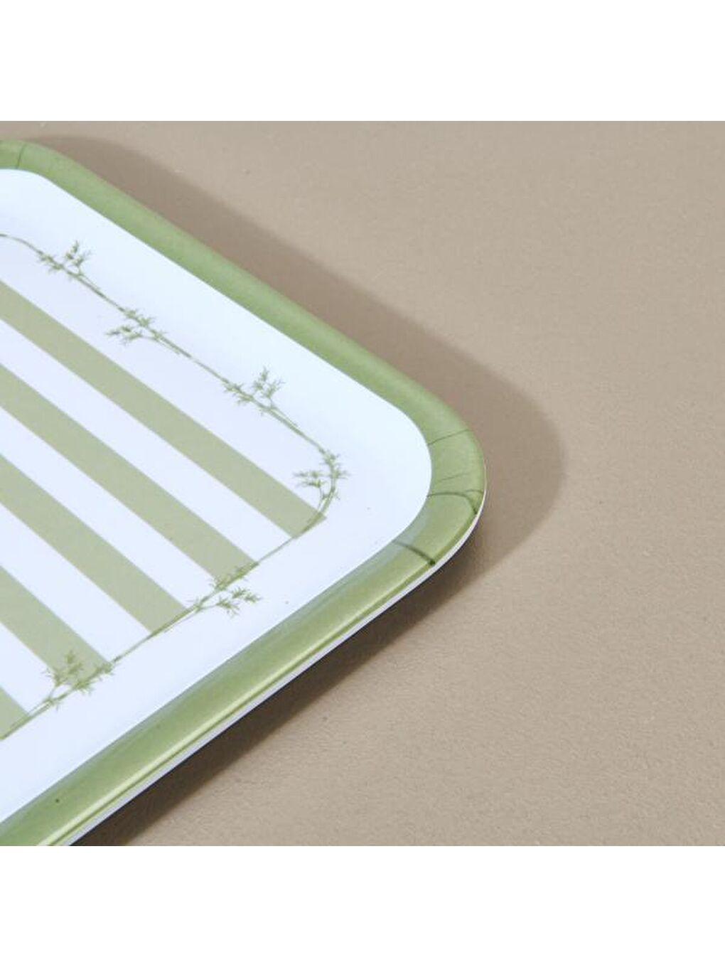 Kitchen Blad Tepsi - Yeşil / Beyaz - 27x21 cm-3