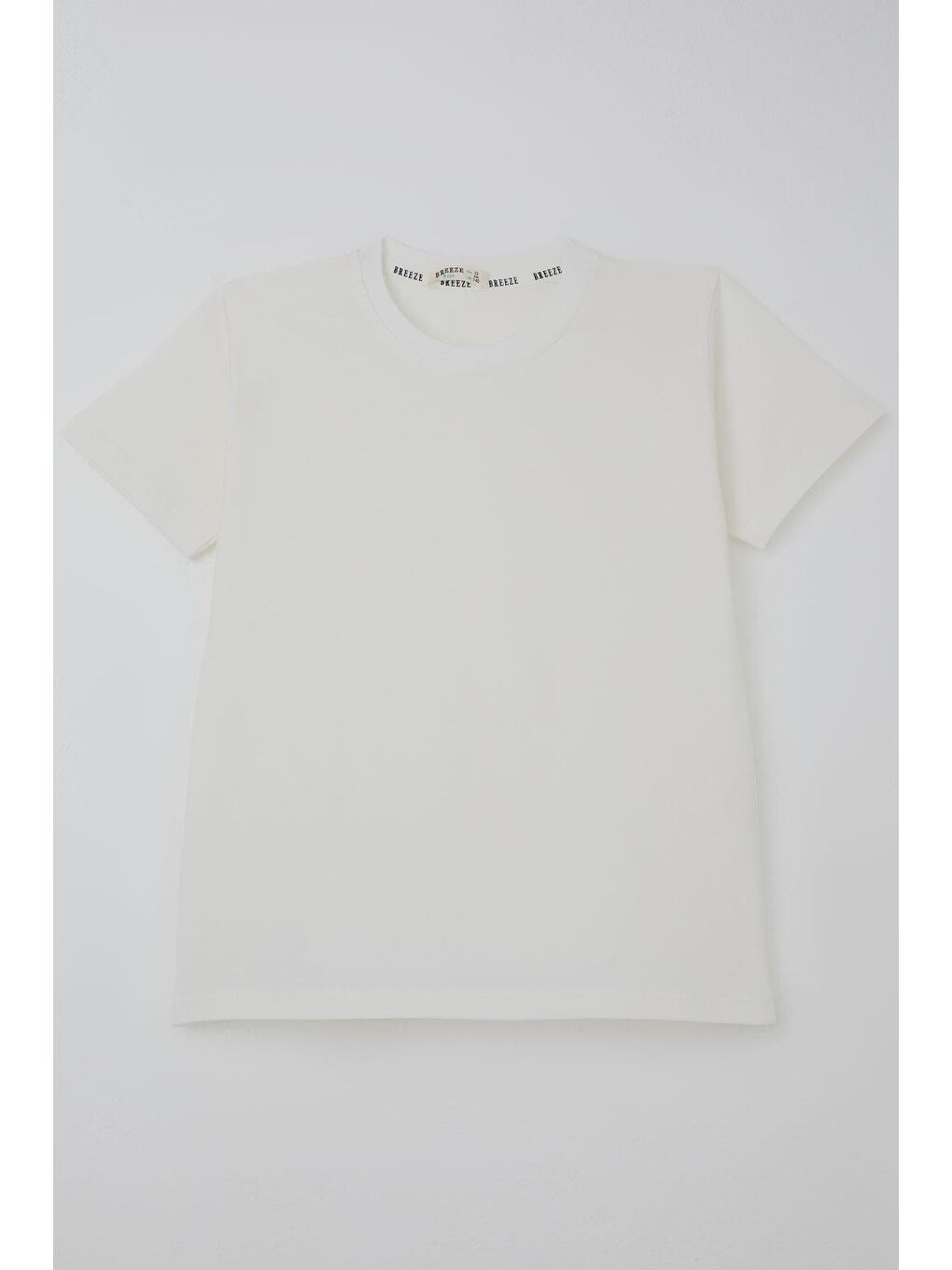 Erkek Çocuk Tişört Basic Ekru (9-14 Yaş)