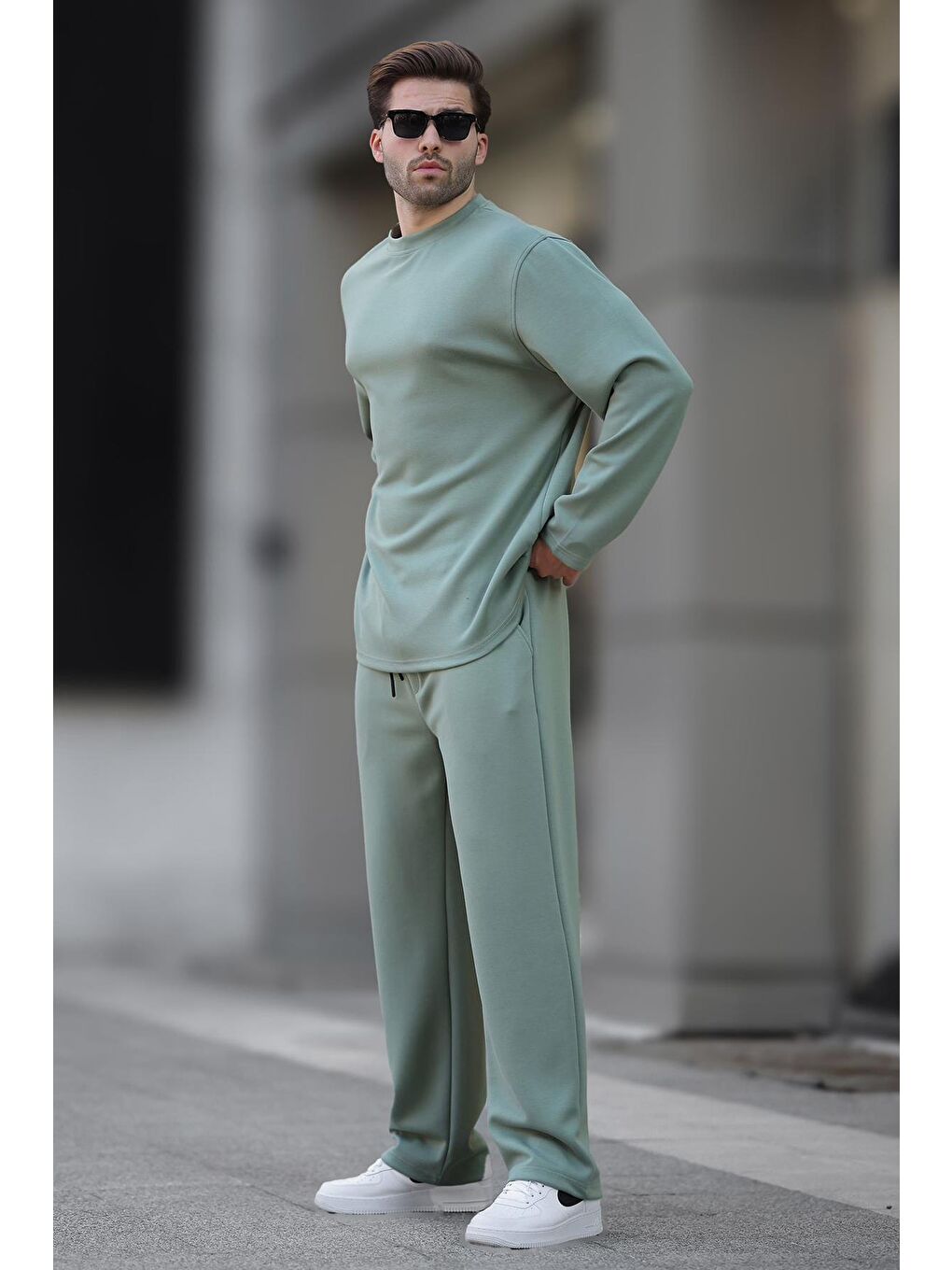 Çağla Yeşili Basic Uzun Kollu Eşofman Takımı 5960