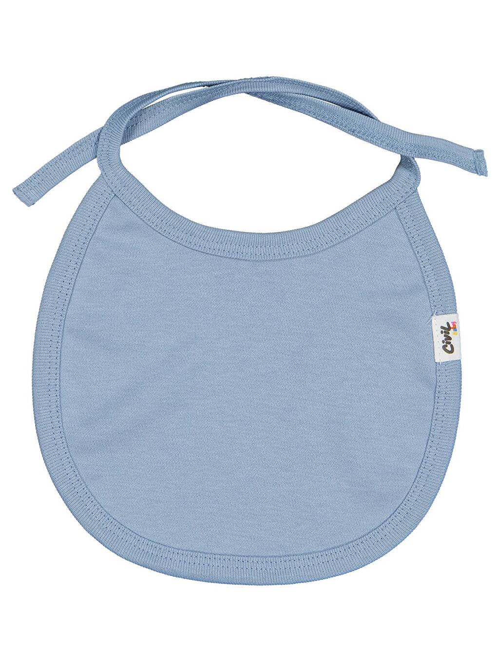 Baby İnterlok Arkadan Bağlamalı Unisex Mama Önlük - Mavi