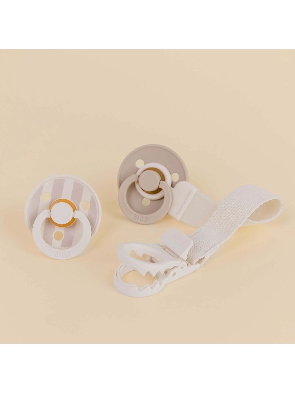 Colour Kauçuk Emzik Askılı Hediye Set Ivory-2