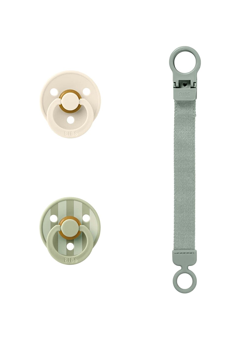 Colour Kauçuk Emzik Askılı Hediye Set Sage-1