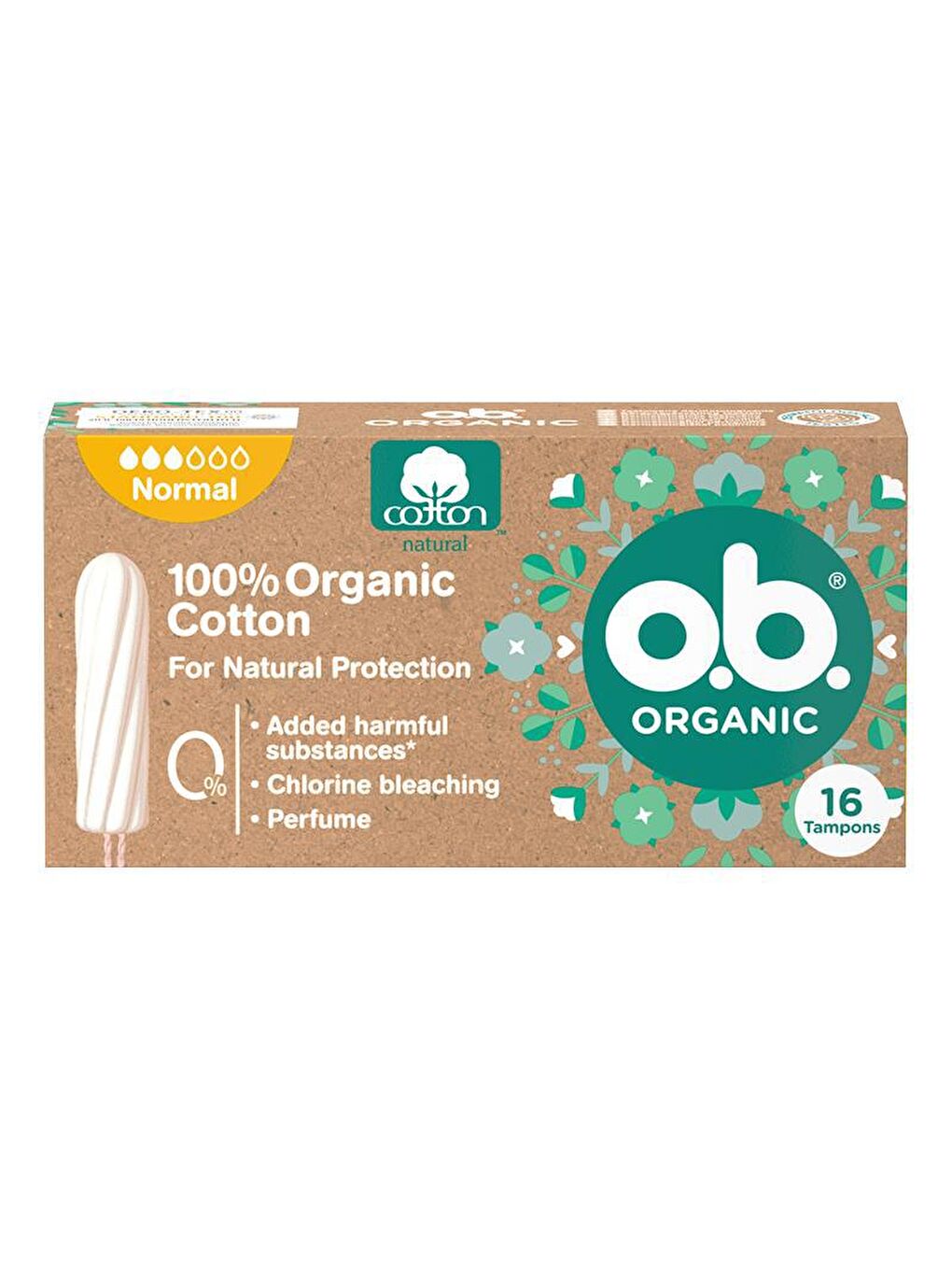 O.B Renksiz Organic Normal Tampon 16'lı Paket - 1