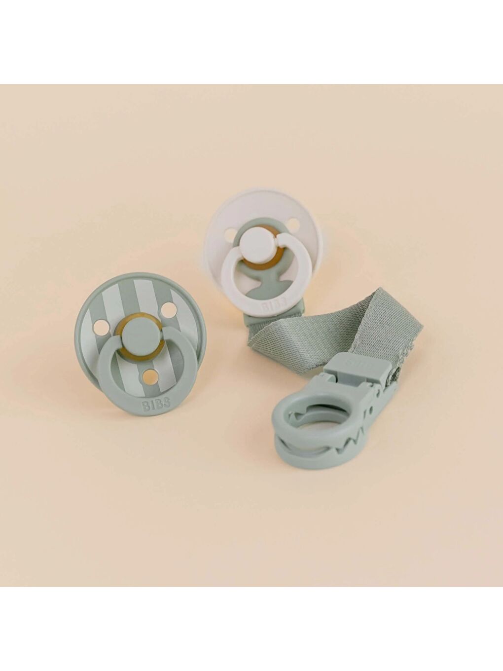 Colour Kauçuk Emzik Askılı Hediye Set Sage-2