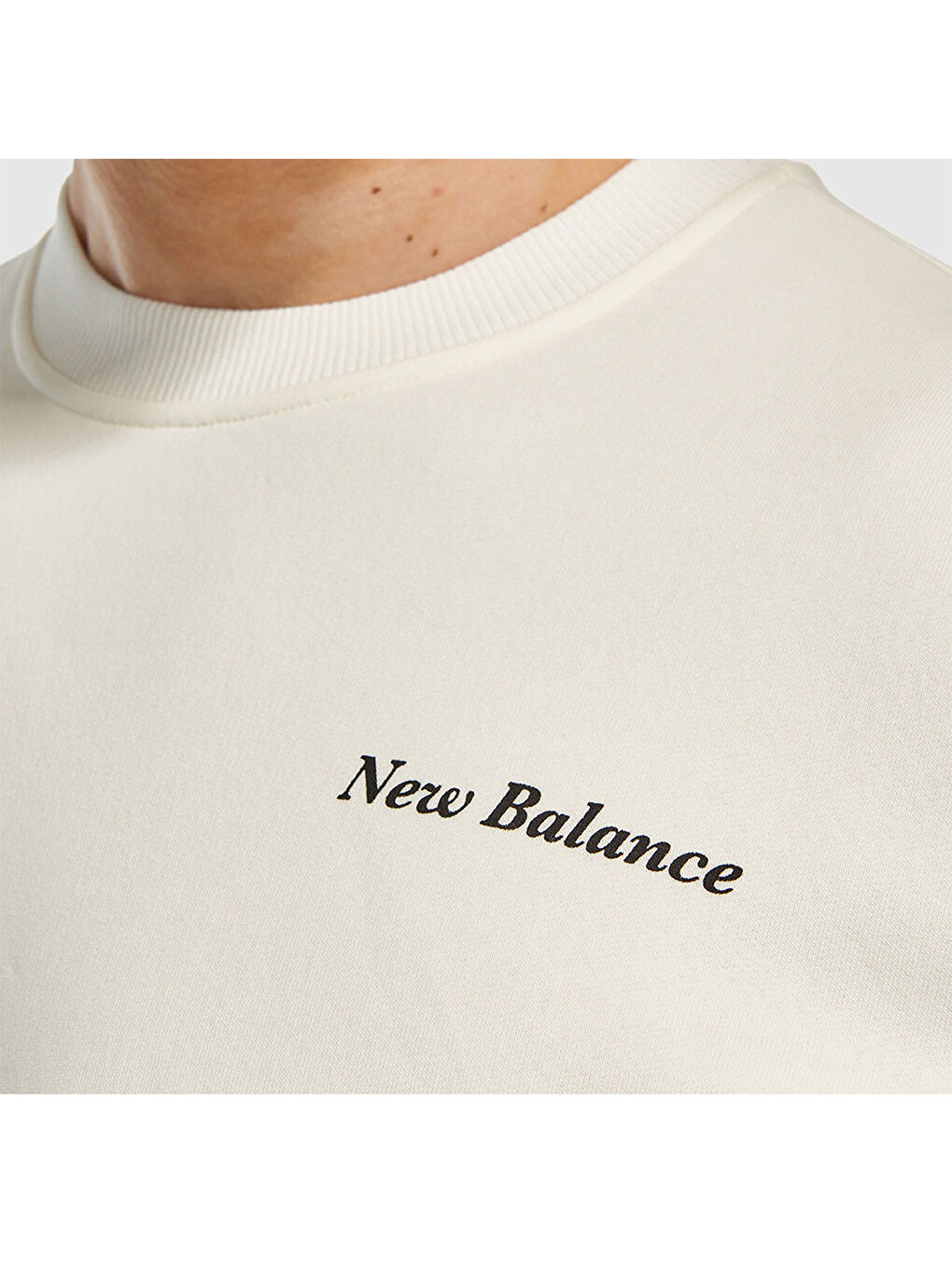 3328 Erkek Ekru Yuvarlak Yaka Sweatshirt-3