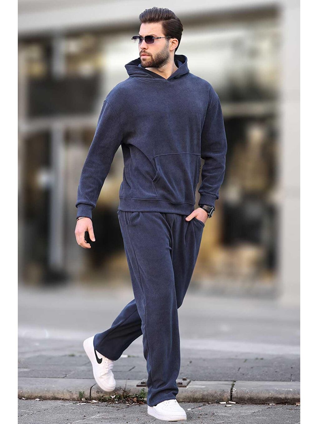 Lacivert Erkek  Eşofman Takımı E7401-1