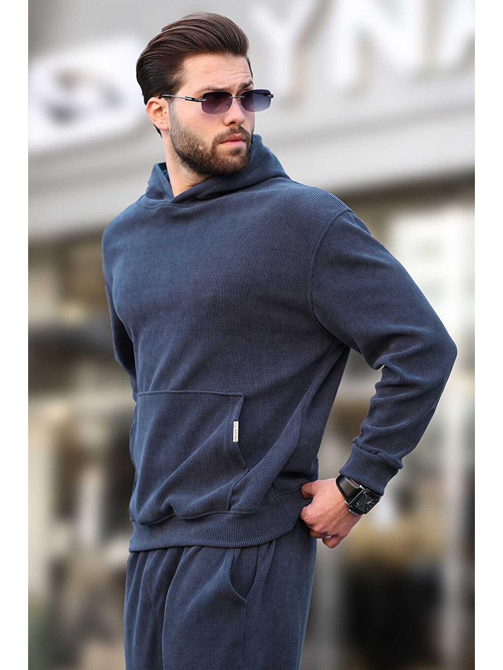 Lacivert Erkek  Eşofman Takımı E7401-2