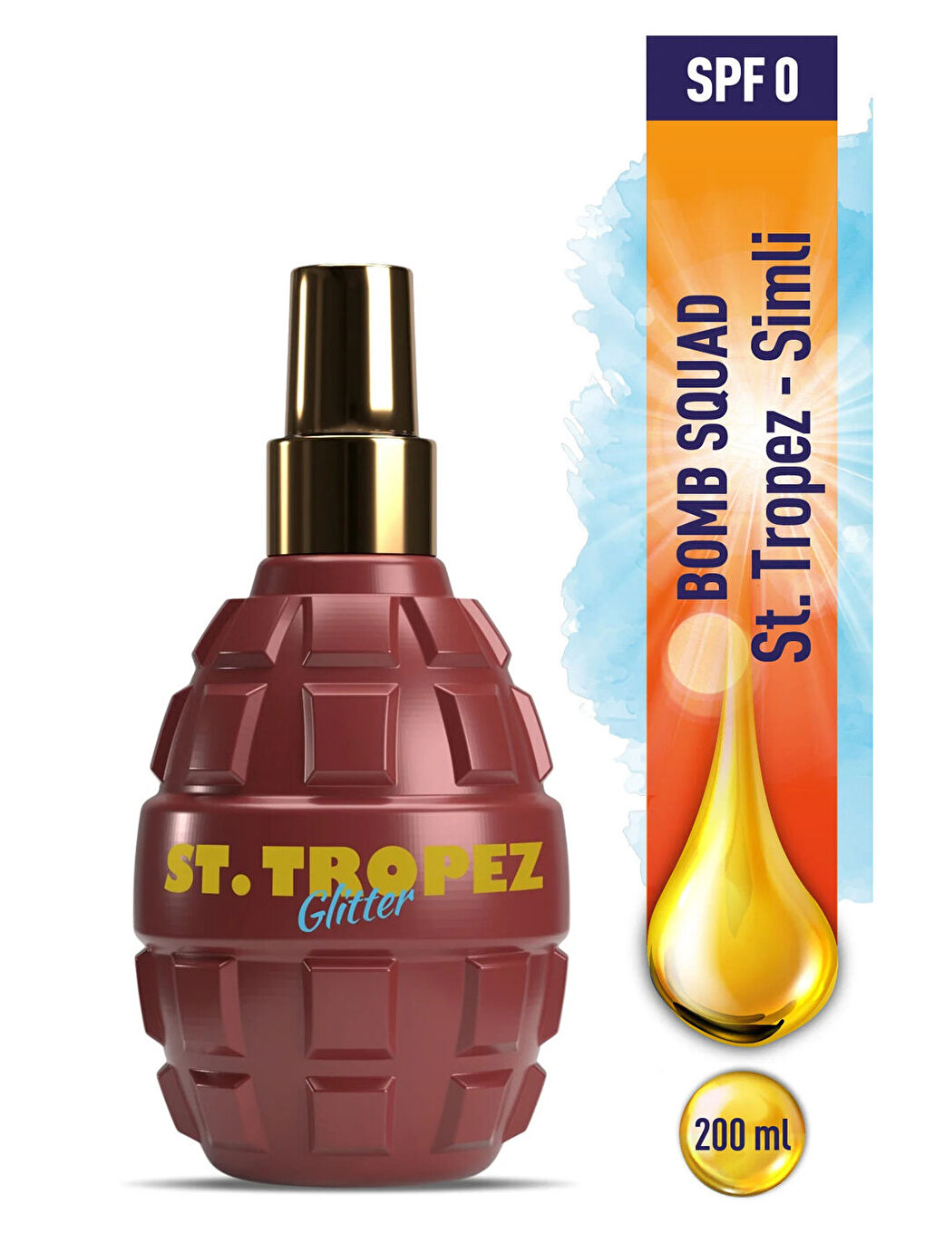 St. Tropez Glitter Bronzing Bomb Işıltılı Bronzlaştırıcı Güneş Yağ – Işıltılı 200 ml