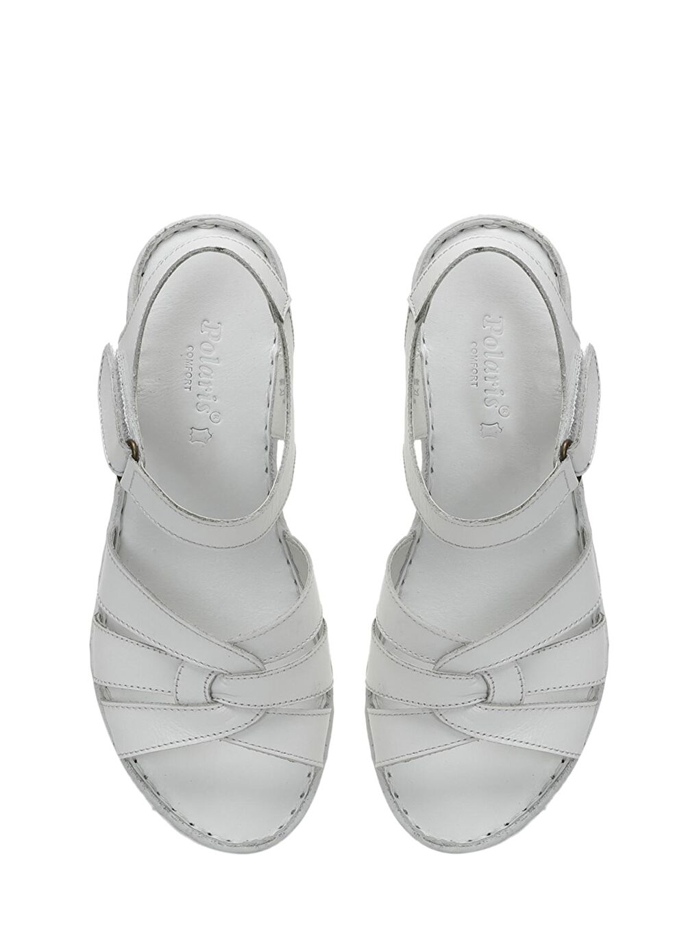 Beyaz Kadın Comfort Sandalet-3