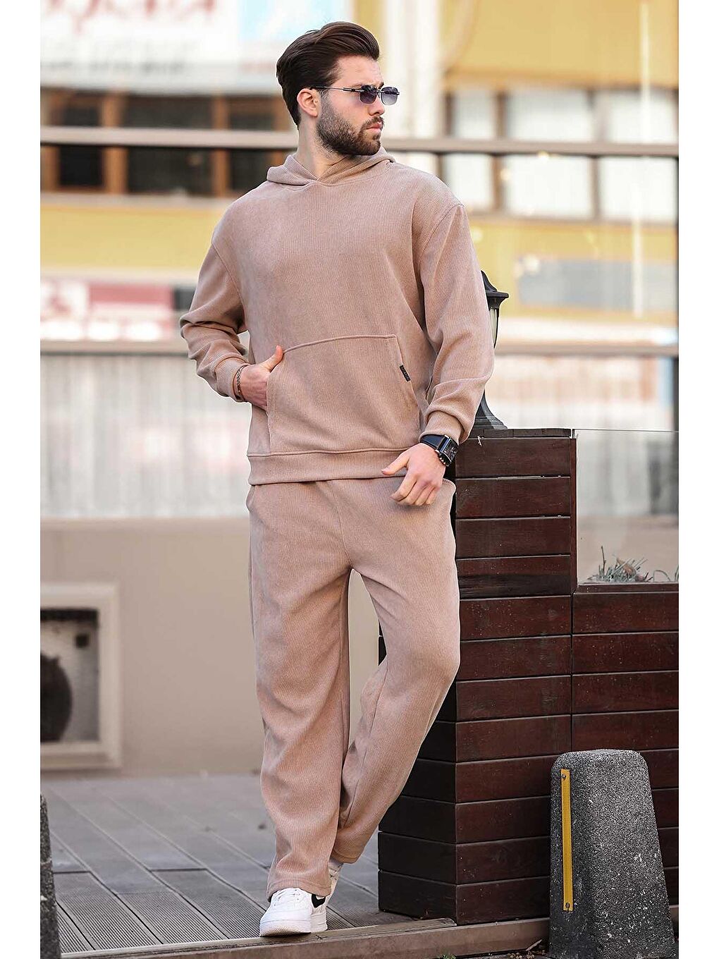Kahverengi  Erkek  Eşofman Takımı E7401-1