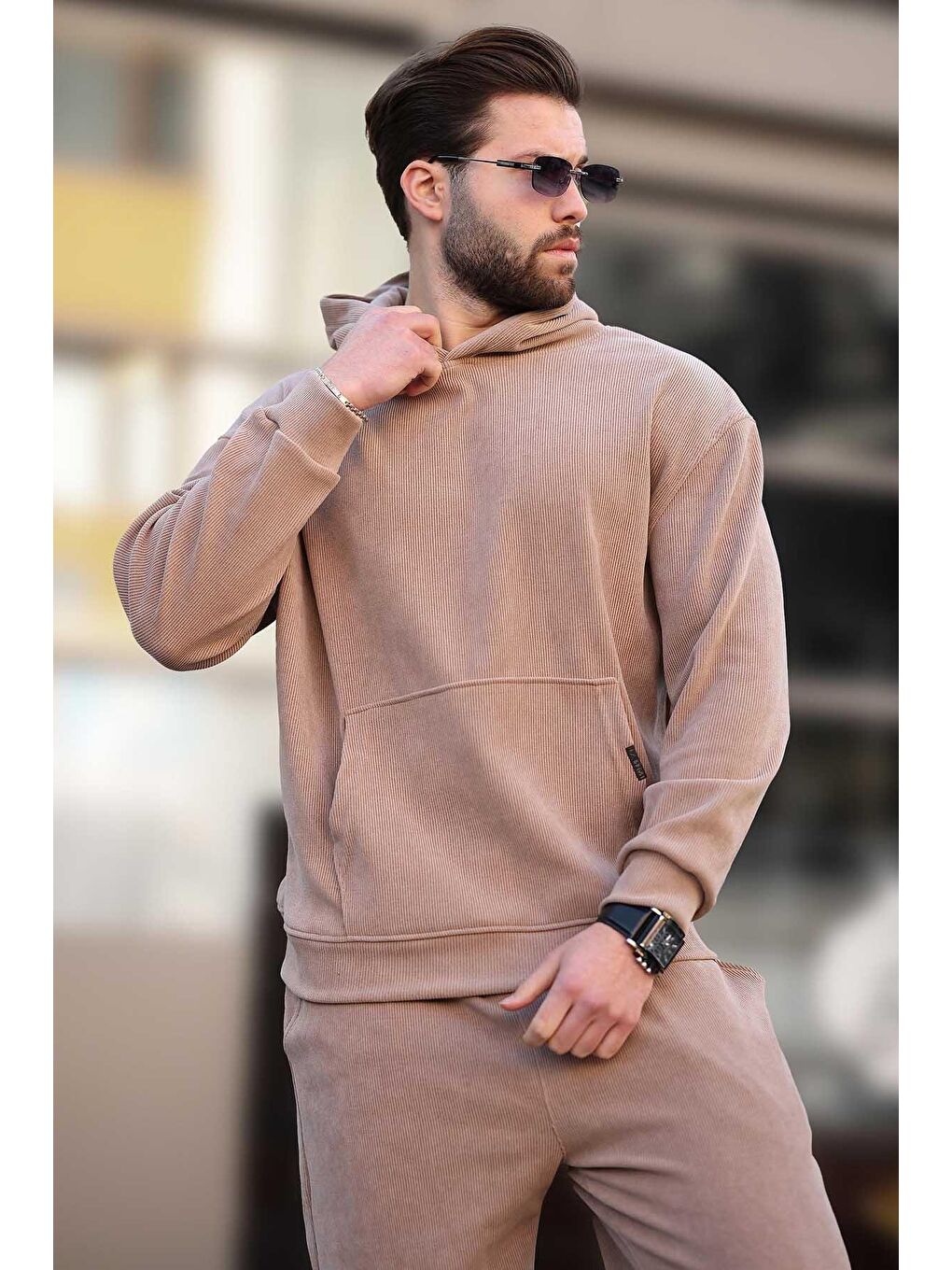 Kahverengi  Erkek  Eşofman Takımı E7401-2