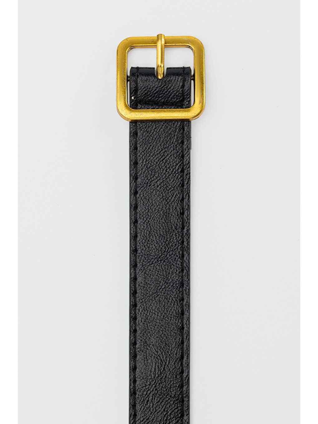 Kare Tokalı Suni Deri Kemer Siyah-2