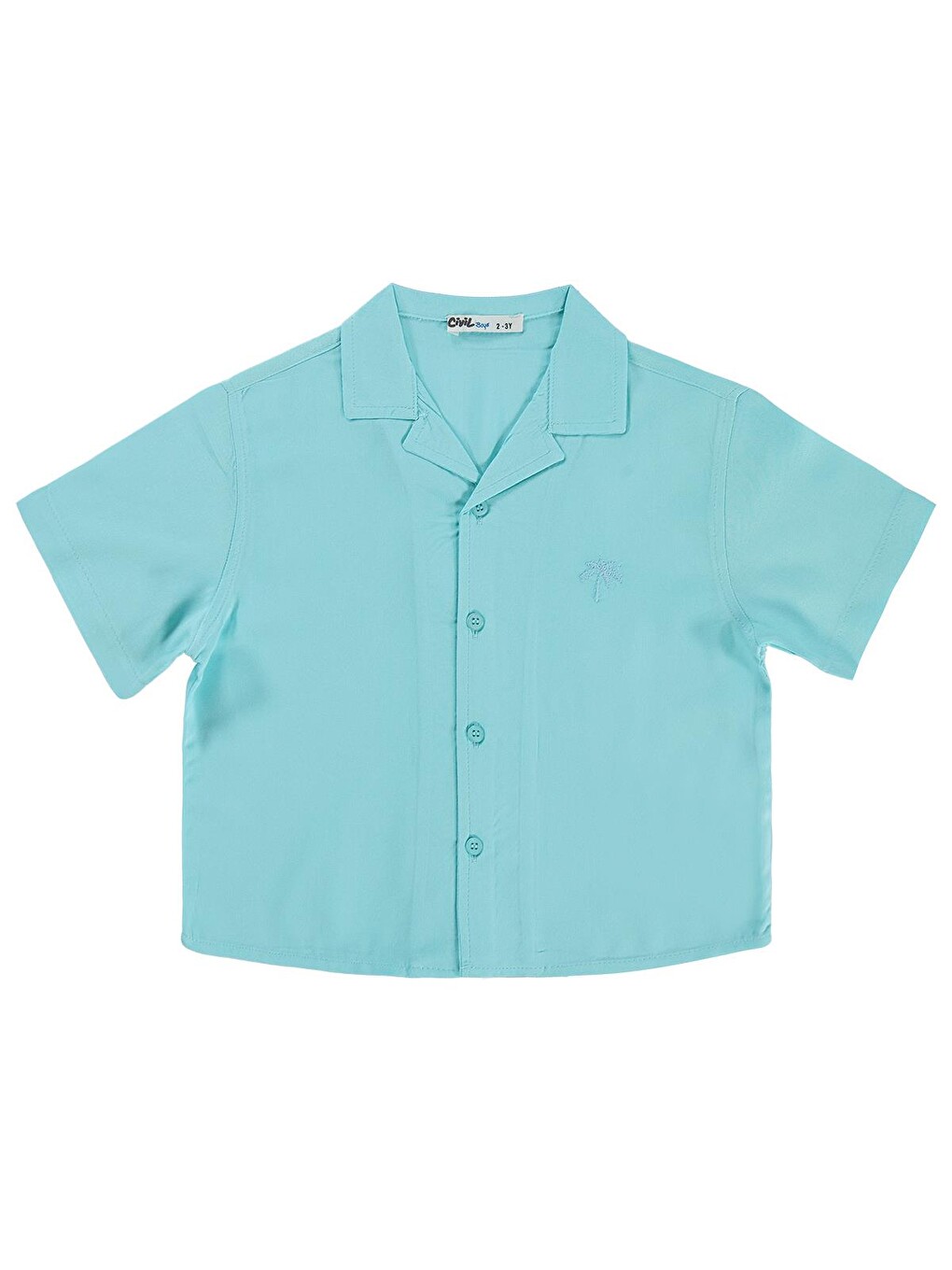 Boys Basic Tatil Yaka 2-5 Yaş Gömlek - Yeşil