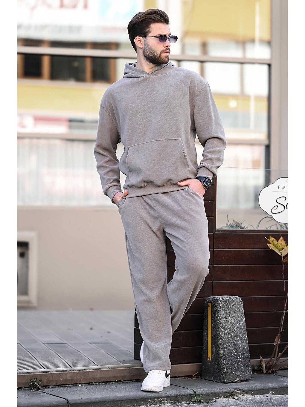 Gri  Erkek  Eşofman Takımı E7401