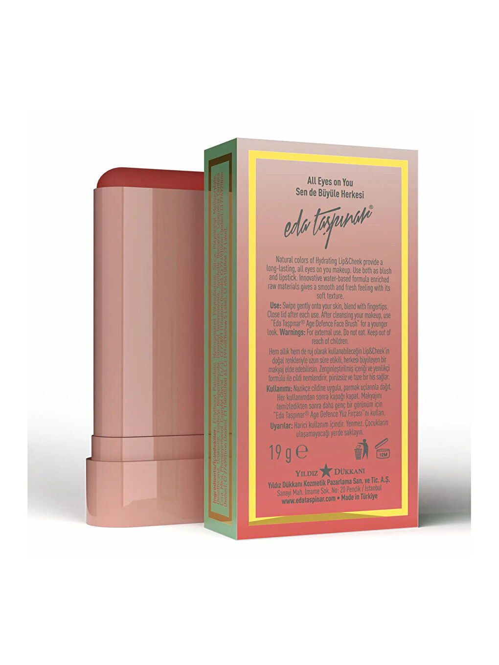 Lip & Cheek Cream Blush Stick Darling Peach (EGY0071)-1