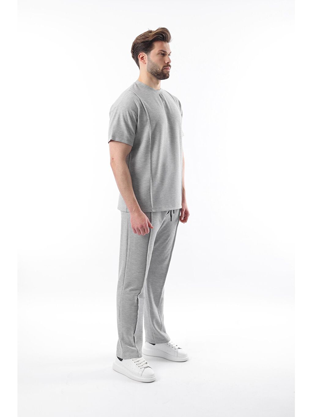 Grimelanj Önü Pileli Overfit Erkek Takım E7304-1