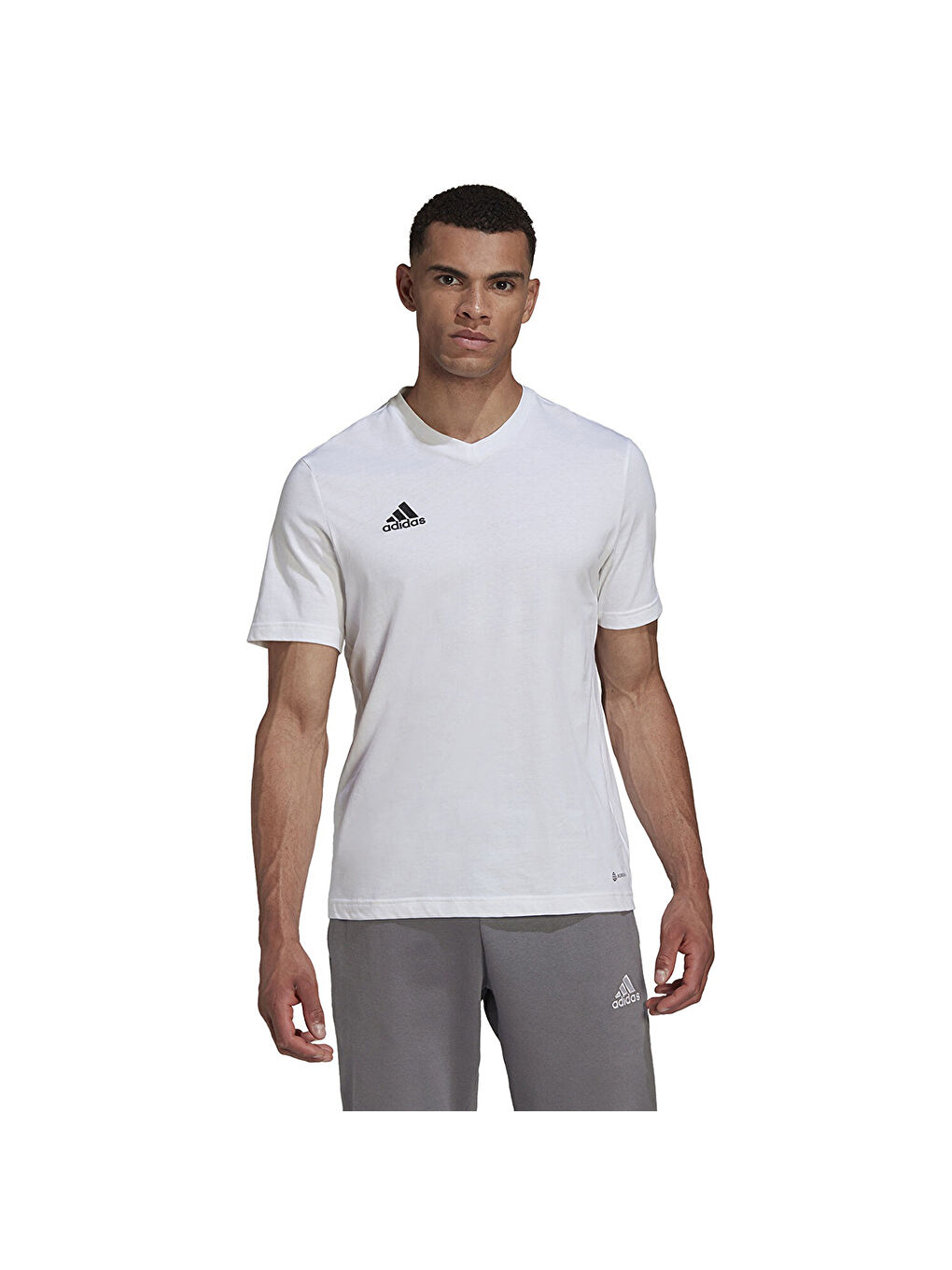 Entrada 22 Erkek Beyaz V Yaka Tişört