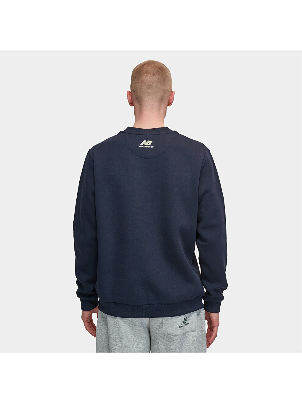 3325 Erkek Lacivert Yuvarlak Yaka Sweatshirt-2