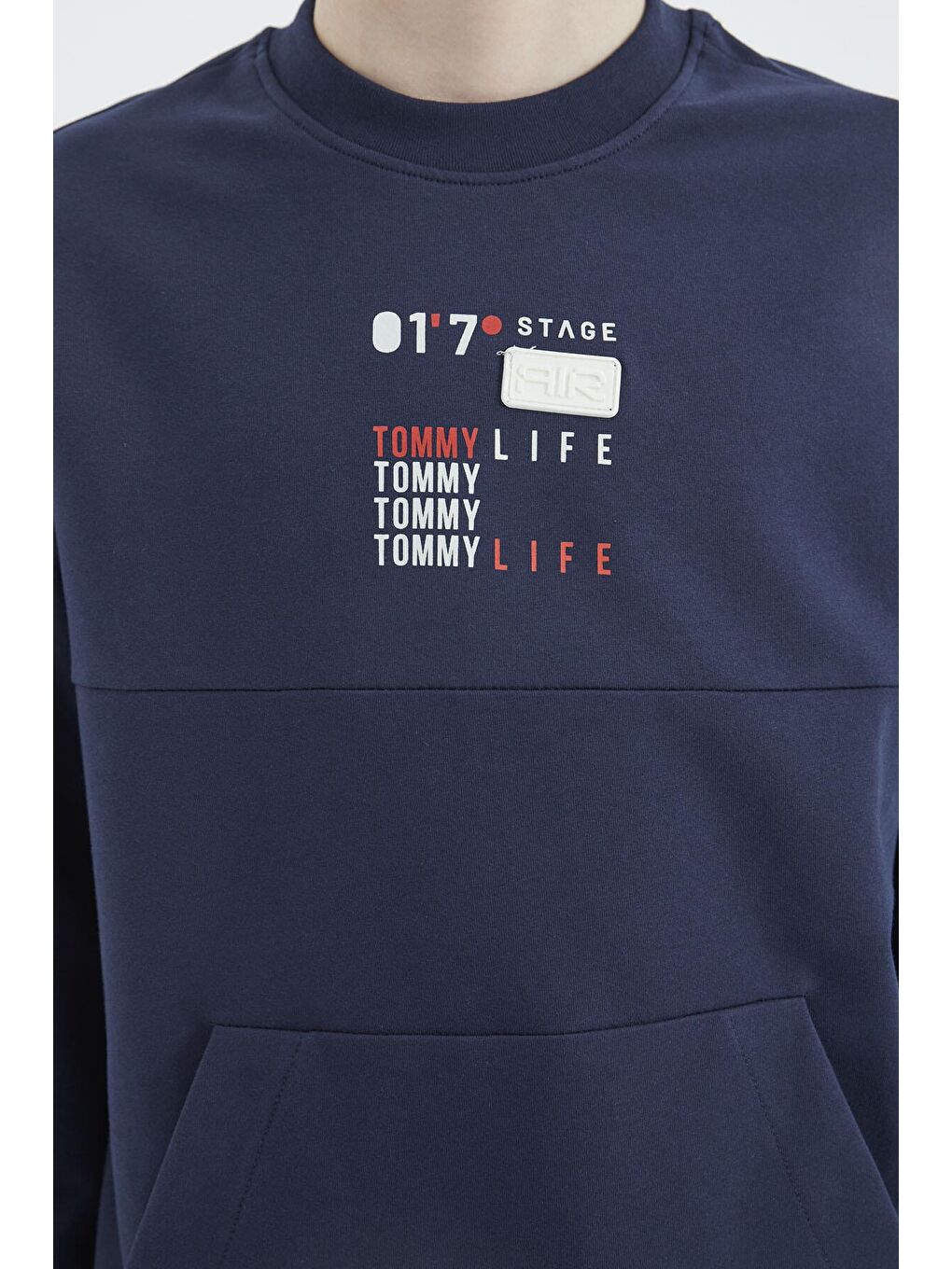 TOMMYLIFE İndigo Baskılı Erkek Çocuk Sweatshirt - 11175 - 1