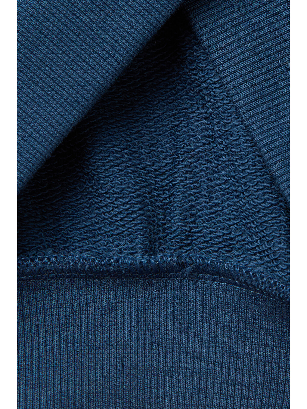 Erkek Bebek Lacivert Önü İşlemeli Ribanalı Boğazlı Fermuarlı Dik Yaka Sweatshirt-2