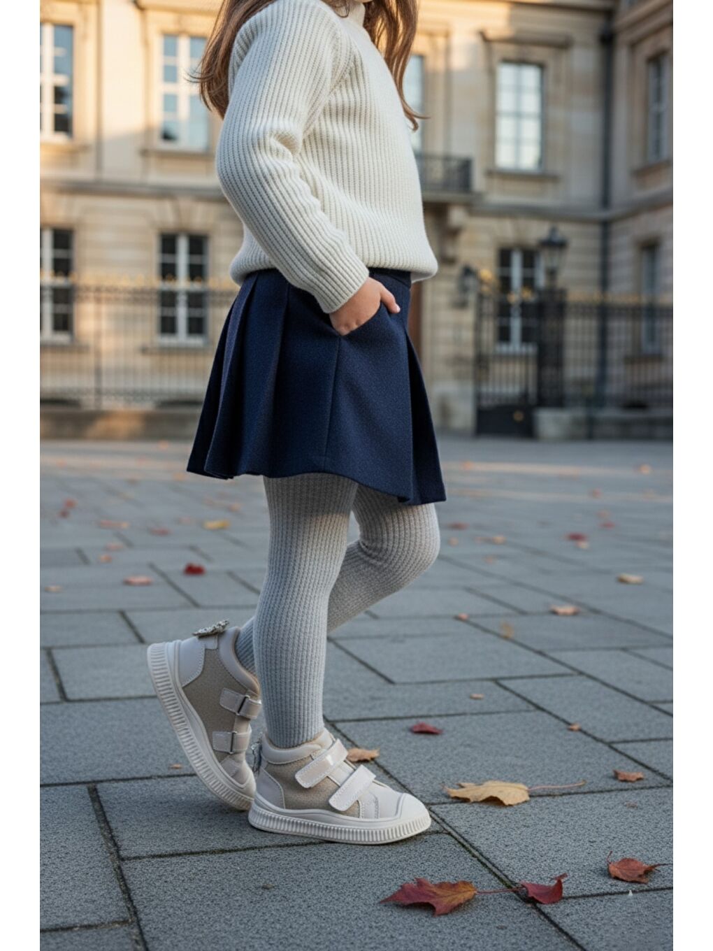 Bej PAWS Kelebekli Çift Cırtlı Kız Bebek ve Çocuk Bot-3