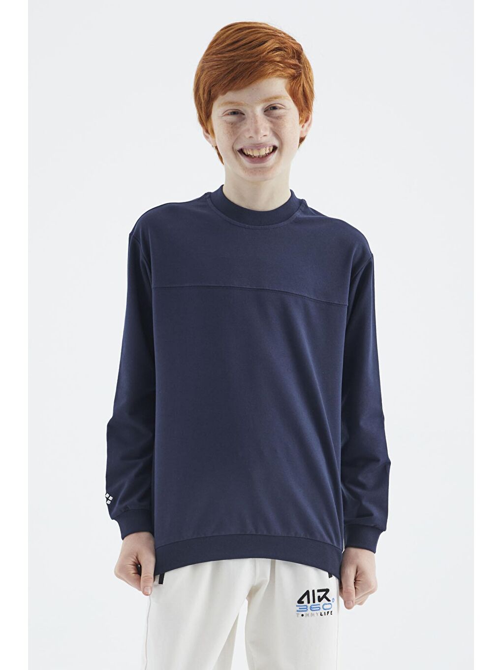 TOMMYLIFE İndigo Basic Erkek Çocuk Sweatshirt - 11173 - 2